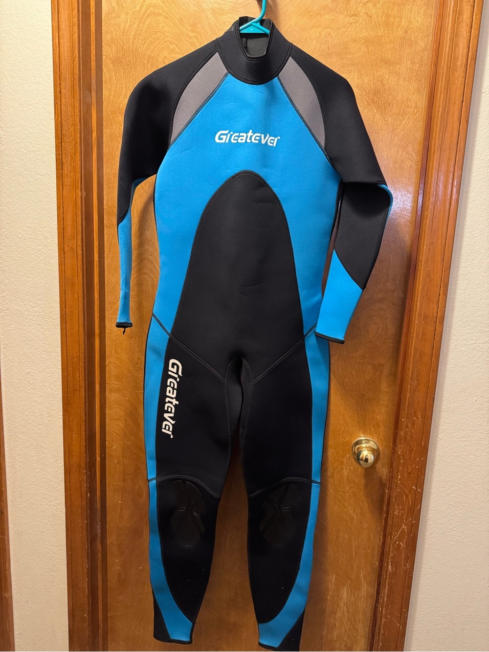 Share Greatever Wetsuit Womens Neoprene Full Body Long Sleeve Black Turquoise X-